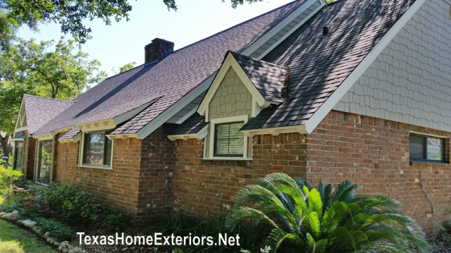 After Texas Home Exteriors Houston TX James Hardie Colonial Rough Sawn and Hardie Shingle Staggered